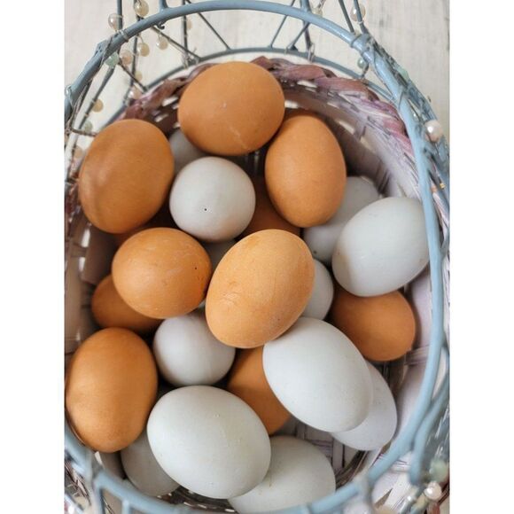 Chicken hen wire Easter basket egg Spring home decor set - Picture 7 of 9